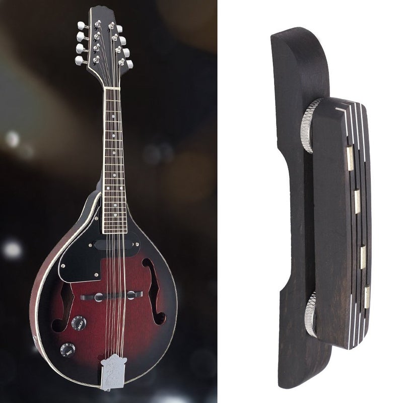 VGEBY Mandolin Bridge, Rosewood Adjustable Mandolin Strings Bridge for Guitar Bass Mandolin Mandolin Adjustable Bridge Mandolin Flat Top Bridge Mandolin Flat Top Bridge Adjustable - Image 3